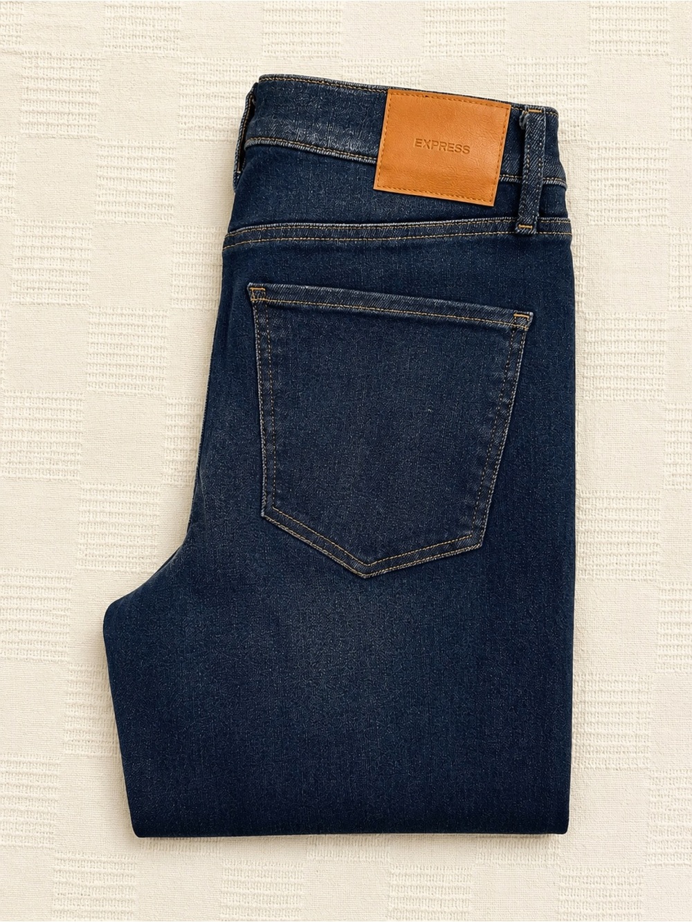 Express Dark Indigo High-Rise Ankle Straight Jeans - Size 10 - Picture 5 of 5